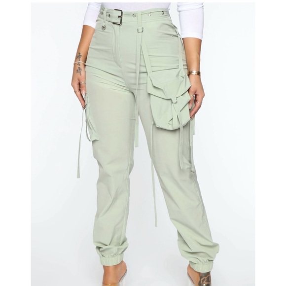 Sage Cargo Jogger Pants S/M - Picture 1 of 5